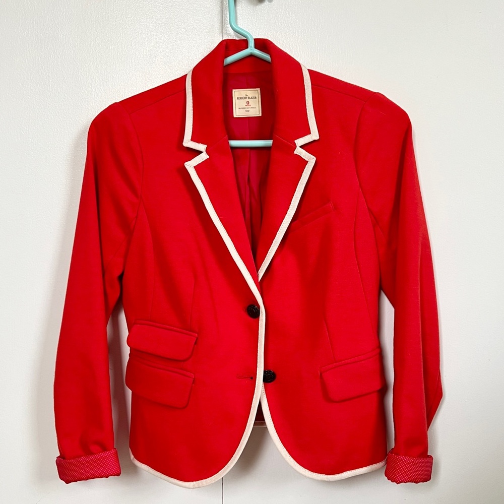 Bright Cherry Red Blazer from LOFT 0P